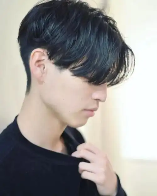 两边掏空的三七分发型两边掏空然后盖下来图