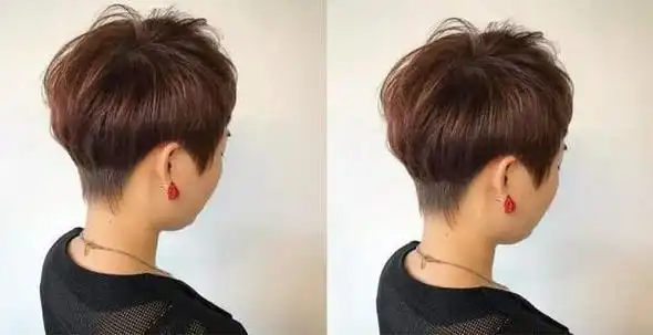 女生马尾发型两边剃光图片后面剃掉的女生短发发型图