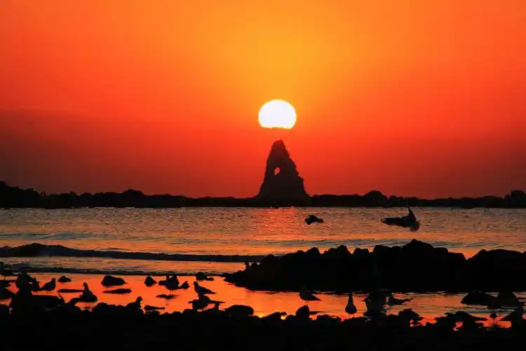 青岛石老人日出随拍——缘来有你!