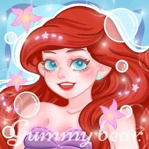 迪士尼公主头像爱丽儿公主0469