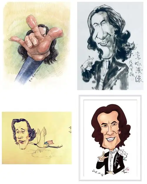 主持人李咏肖像漫画