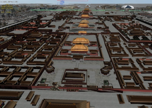 故宫鸟瞰图 背景鸟瞰图 四合院 故宫地图 城市大地图 fbx格