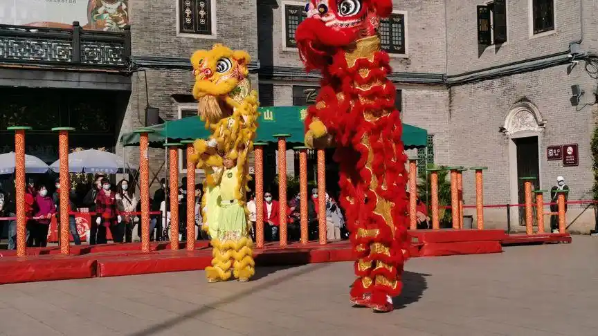 岭南文化精髓黄飞鸿醒狮表演