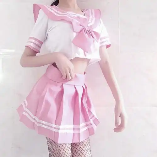 jk制服正版jk制服不良少女日系粉色正统软妹jk制服裙水手服日本短袖