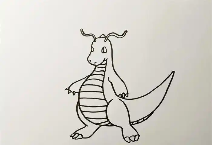 神奇宝贝简笔画龙系神兽