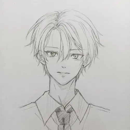 神仙画师微博转载二次元人物黑白动漫素材插画绘画线稿手绘女生男生