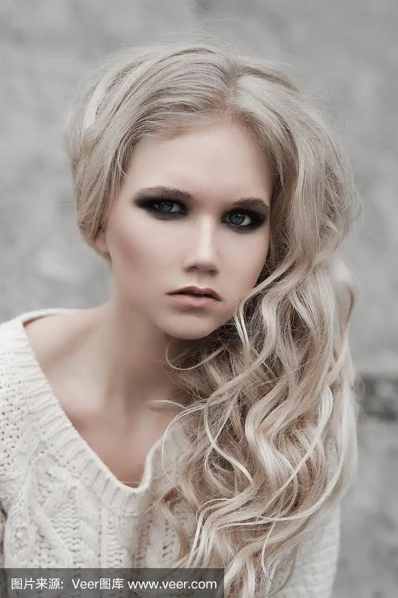 金色头发,女人,青年人,自然美,蓝色眼睛