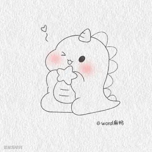 一组可爱卡通动物简笔画