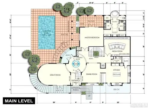 小豪华别墅平面图