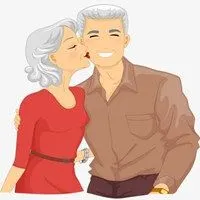 相亲相爱老年图片头像 恩爱老年人情侣头像【点击鼠标右键下载】