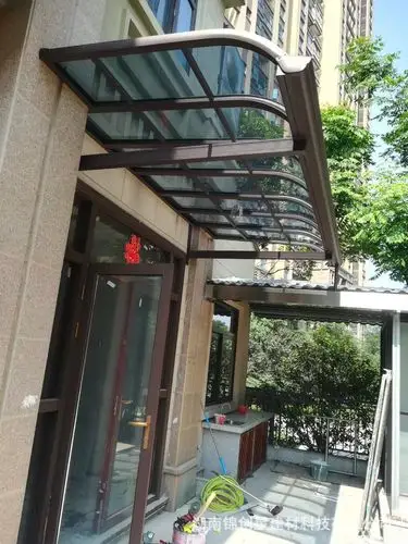 铝合金遮阳雨棚 定做阳台固定遮阳棚挡雪 耐力板雨棚 别墅雨棚