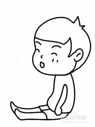 坐着的小男孩简笔画坐着看书人简笔画怎么画坐着看书人简笔画画法人物