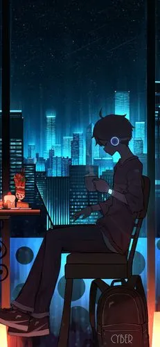 夭兮插画冷酷动漫壁纸黑夜是最孤独的时刻