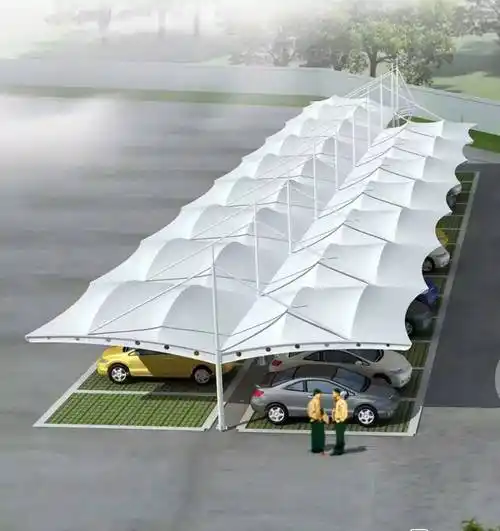 淄博市膜结构车棚停车棚遮阳棚膜结构停车棚雨棚