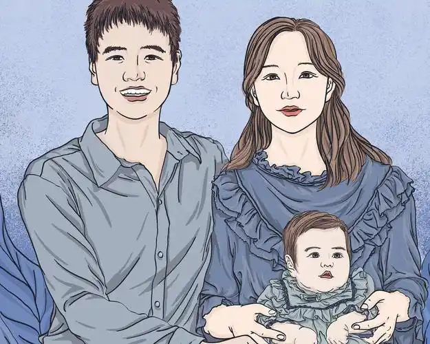 【一家三口】插画|插画|创作习作|yuanyuanzeng - 原创作品 - 站酷