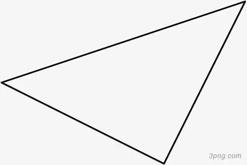 手绘三角形png素材透明免抠图片-其他元素