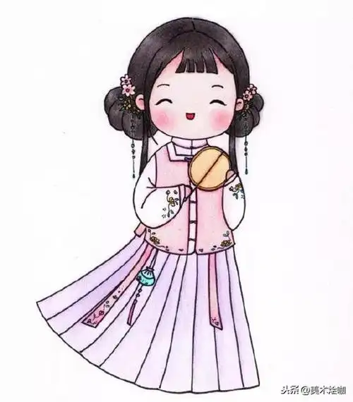 古风美人简笔画的独门秘籍新手一秒就get太美了