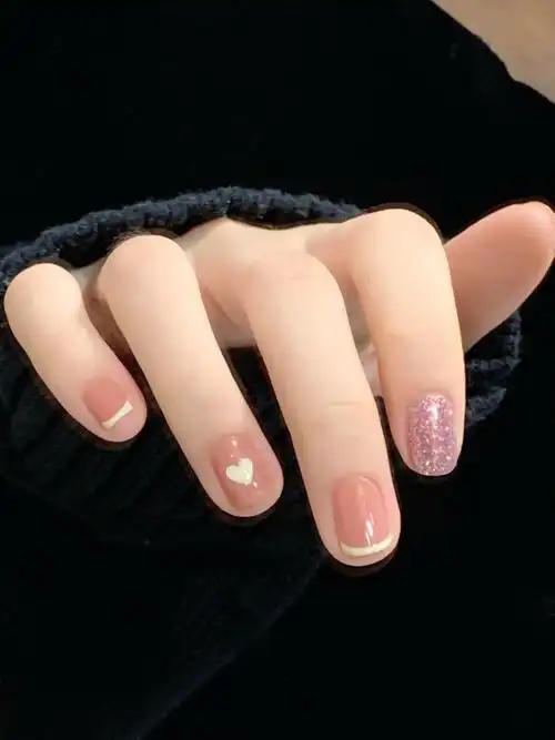 温柔爱心ins夏日童趣可爱美甲