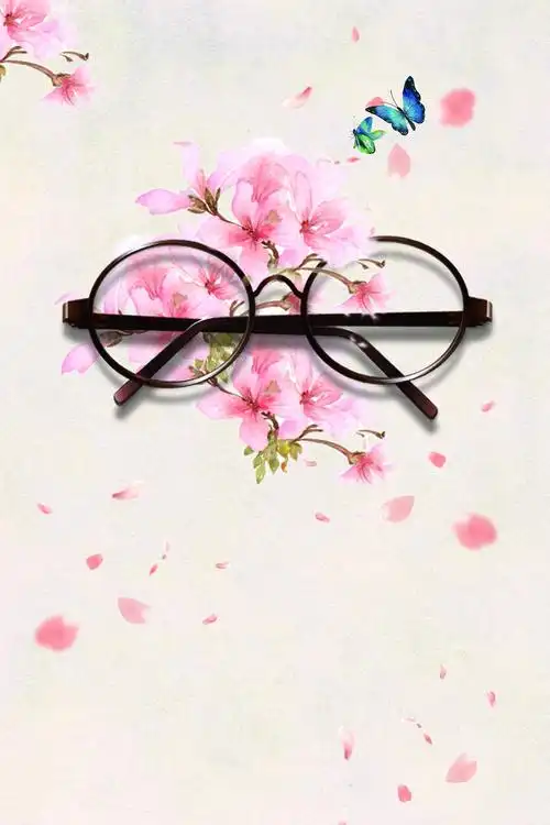 创意简约眼镜海报背景素材