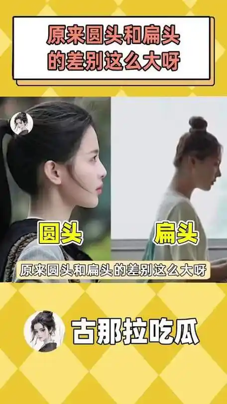 圆头扁头差距大,刘诗诗刘亦菲就是例子!