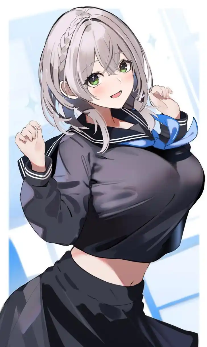 虚拟主播# #二次元# 水手服白银诺艾尔,这谁顶得住啊[滑稽]