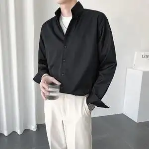 搭配小西装的内搭衬衫男设计感小众高级感轻熟风男装发型师衬衣服