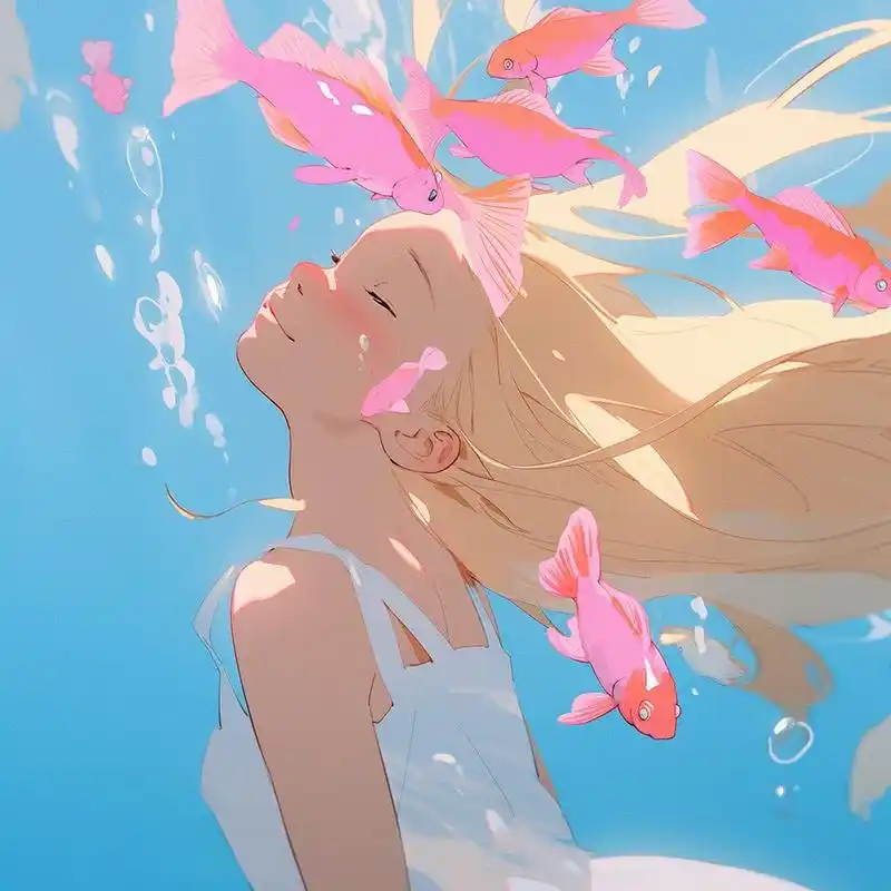 少女与鱼·深海篇 | 氛围感唯美头像 迷失的人迷失了,相逢的人会相逢.