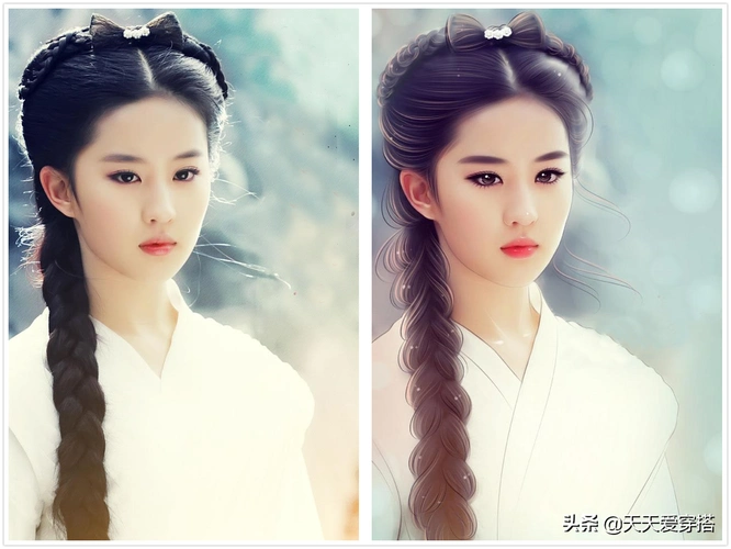 当红女星古装手绘图,赵丽颖,刘亦菲美,鞠婧祎第一!