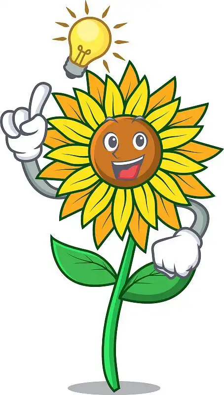 有想法向日葵吉祥物卡通风格吗图片