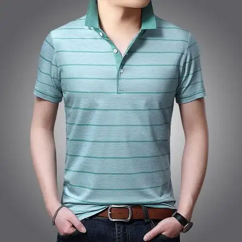 梵克公牛春夏新款棉质珠地布短袖男士polo衫上衣商务休闲简约翻领t恤