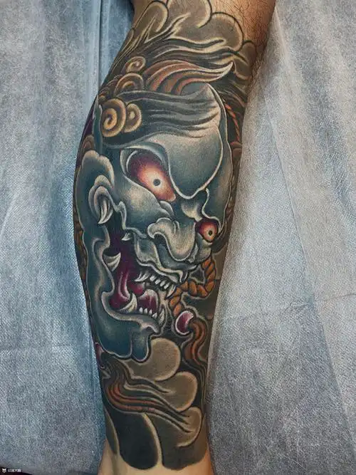 修改般若包小腿_腿部老传统纹身图案大全 - 纹身大咖