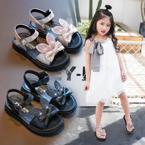 凉鞋女童星星新款时尚小公主中大童软底韩版女孩沙滩鞋