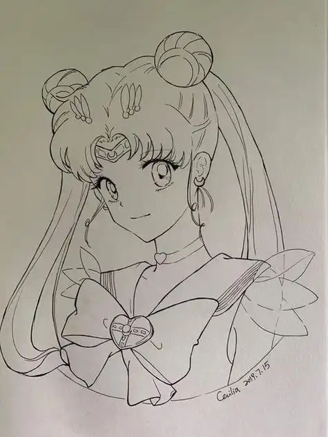 动漫兔子美少女简笔画百度 简笔画图片大全-蒲城教育文学网