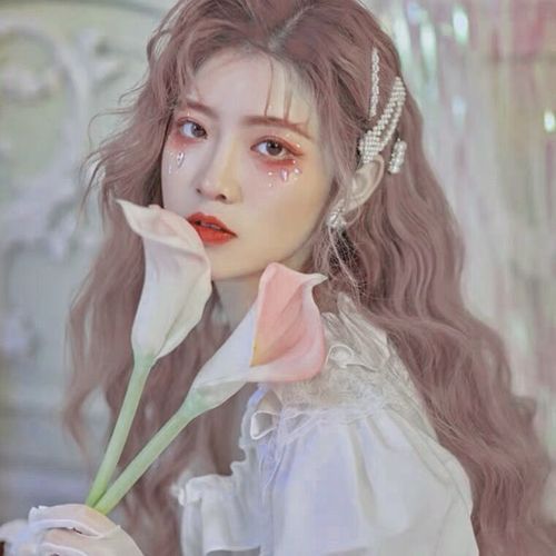 假发女薄藤色中分刘海泡面卷甜美气质修脸公主发型蓬松卷发全头套