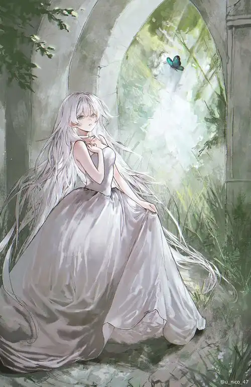 p站插画博衣小夜璃白发少女碧蓝档案这个双马尾是你的初音吗