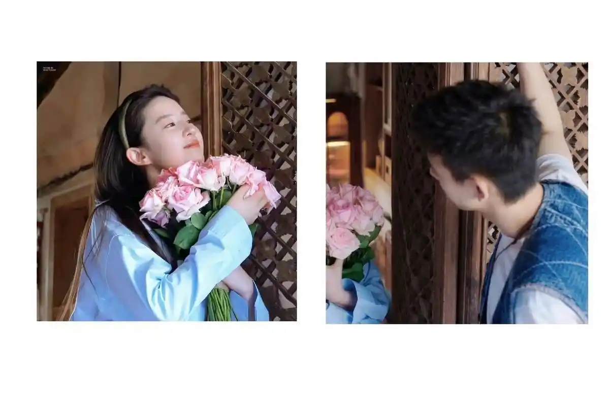 去有风的地方|刘亦菲情头 刘亦菲捧花这一幕好美 自截了一对情头 礼貌