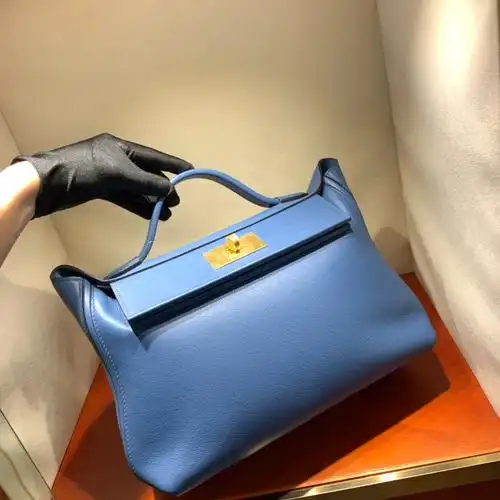 爱马仕包包批发2424kelly29cm法国顶级swiftr2blueagate玛瑙蓝金扣