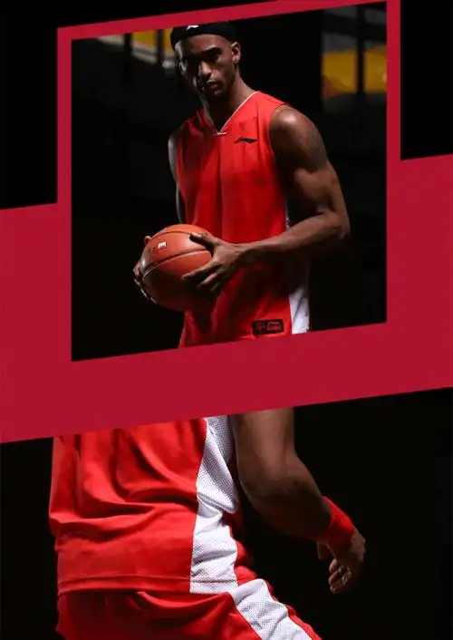 团购李宁蓝球服套装男士大码蓝球运动服比赛套装速干透气短袖短裤