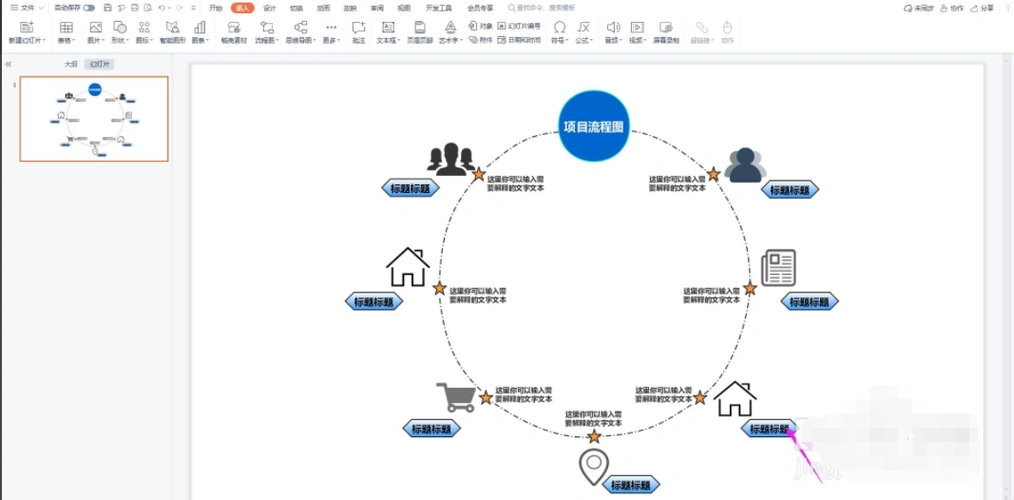 ppt怎么制作闭环项目流程图【图文教程】-杀毒软件之家