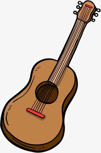 卡通吉他矢量图下载