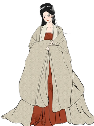 手绘古典中国风古风汉服美女
