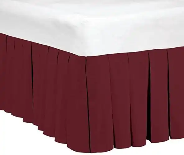 56 厘米垂布超细纤维床罩床裙,大号双人床,深水蓝色 红宝石* queen