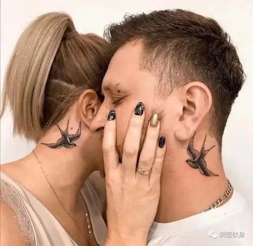 情侣纹身 纹身图案 情侣小图案 小图案纹身 纹身手稿素材-若初时雨网