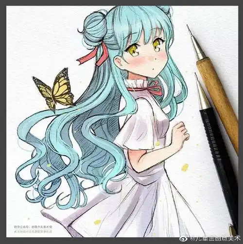 手绘漫画人物素材参考.#卡通漫画#儿童画素材超话