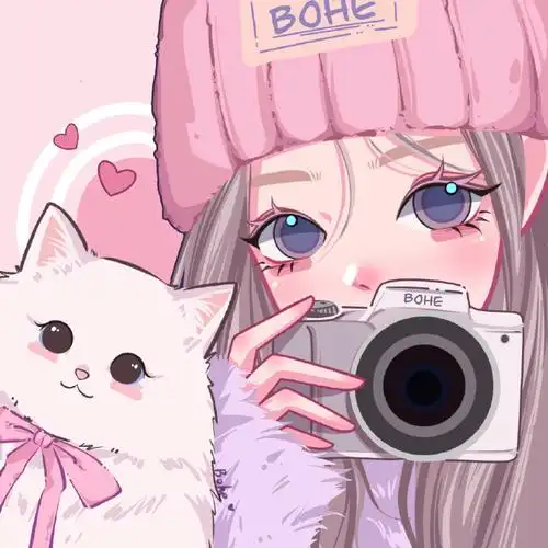 少女心粉色系卡通女生头像93#女头##女生头像