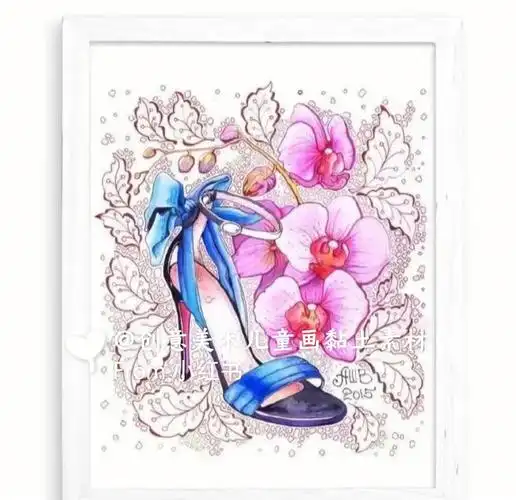 线描鞋子女生高跟鞋素材分享