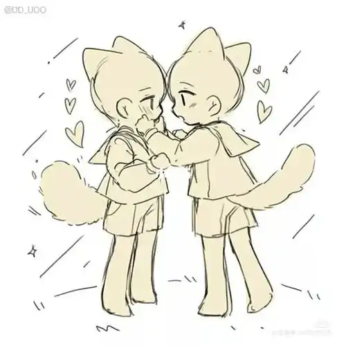 画两个男孩纸给爷亲