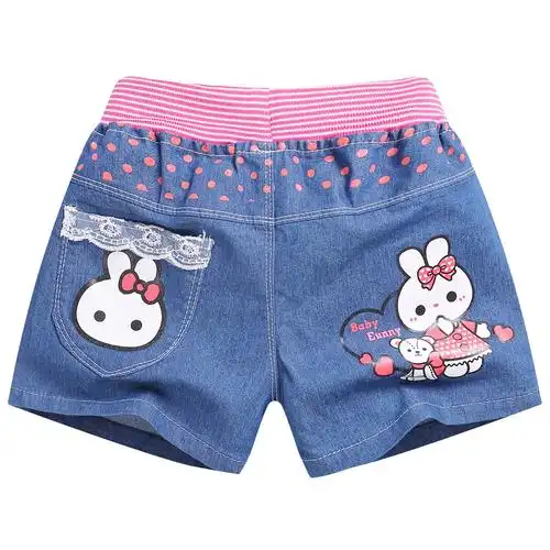 女童牛仔短裤夏天外穿薄款2018宝宝热裤子儿童装中大童宽松男童潮