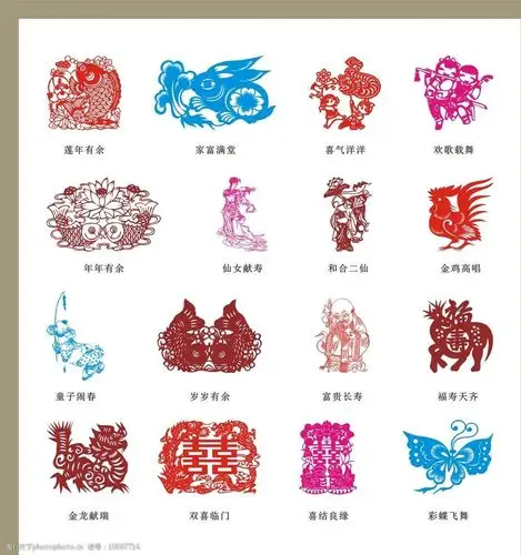 民间剪纸图案图片