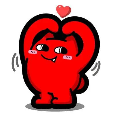 魔鬼猫表情-比心